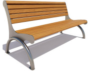 Скамейка из ДПК, цвет Бронза