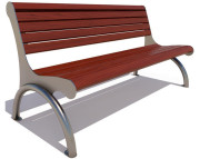 Скамейка из ДПК, цвет Терракот