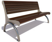Скамейка из ДПК, цвет Шоколад