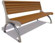 Скамейка из ДПК, цвет Орех