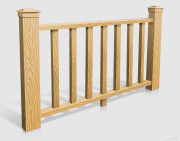 Ограждение из ДПК (Вертикаль) цвет Орех