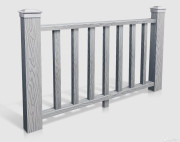 Ограждение из ДПК (Вертикаль) цвет Серый