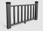 Ограждение из ДПК (Вертикаль) цвет Графит