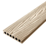 Террасная доска из ДПК 150х25 мм, цвет Слоновая кость (Массив)